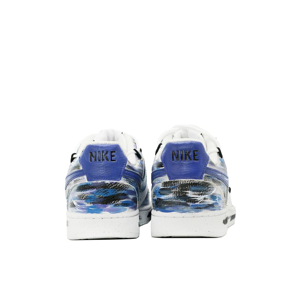 Nike Court Vision 1 Leather Slip Resistant Low top Skateboard Shoes Men's Blue DH2987-110(Team309-QD)