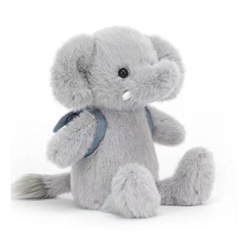 

Рюкзак-единорог Jellycat Isadora, плюшевая игрушка-слон и динозавр с наполнителем из файбер-хлопка для детей и коллекционеров Elephant