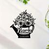 Personalized Metal Sign Custom Name Garden Gift Wall Art Hanging Floral Outdoor Decor Flower Plaque