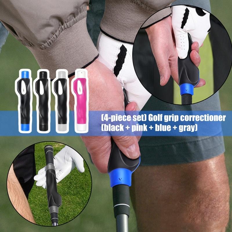 4pack Ergonomic Golf Grip Corrector Quickly Install Golf Golf Putting Aid Corrector for Precise Hand Alignment