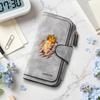 Men's Lion Crown Pattern Long Wallet Forever Letter Multi Slot Portable Card Holder Purse