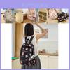 Stylish Comfortable Nylon Backpack For School Travel Unisex Casual Use In Black White Pink