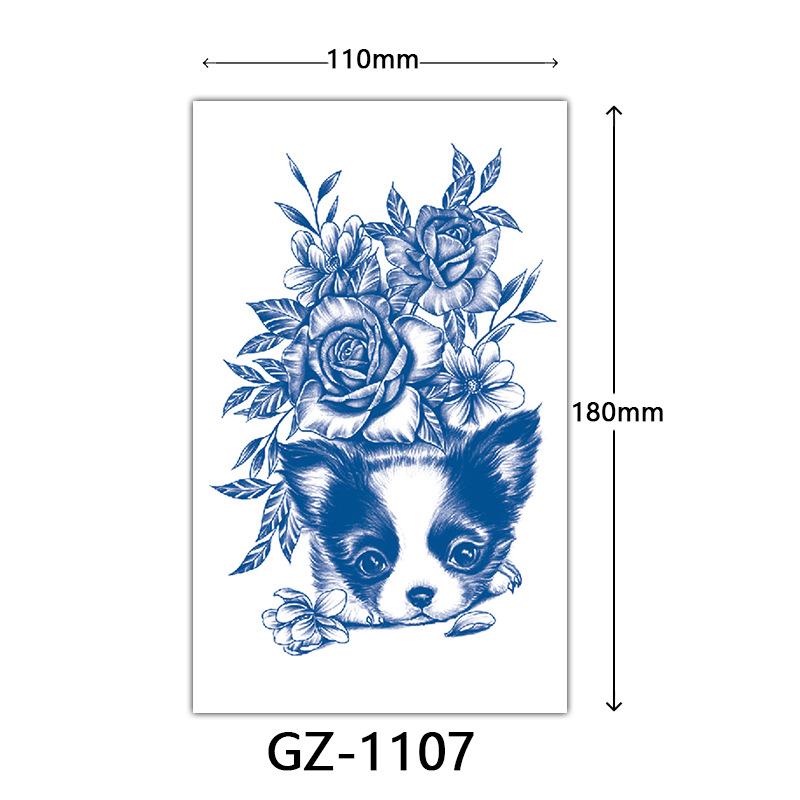Juice Tattoo Stickers, Herbal Tattoo Stickers, Semi-Permanent English Letter Tattoo Stickers Tattoo