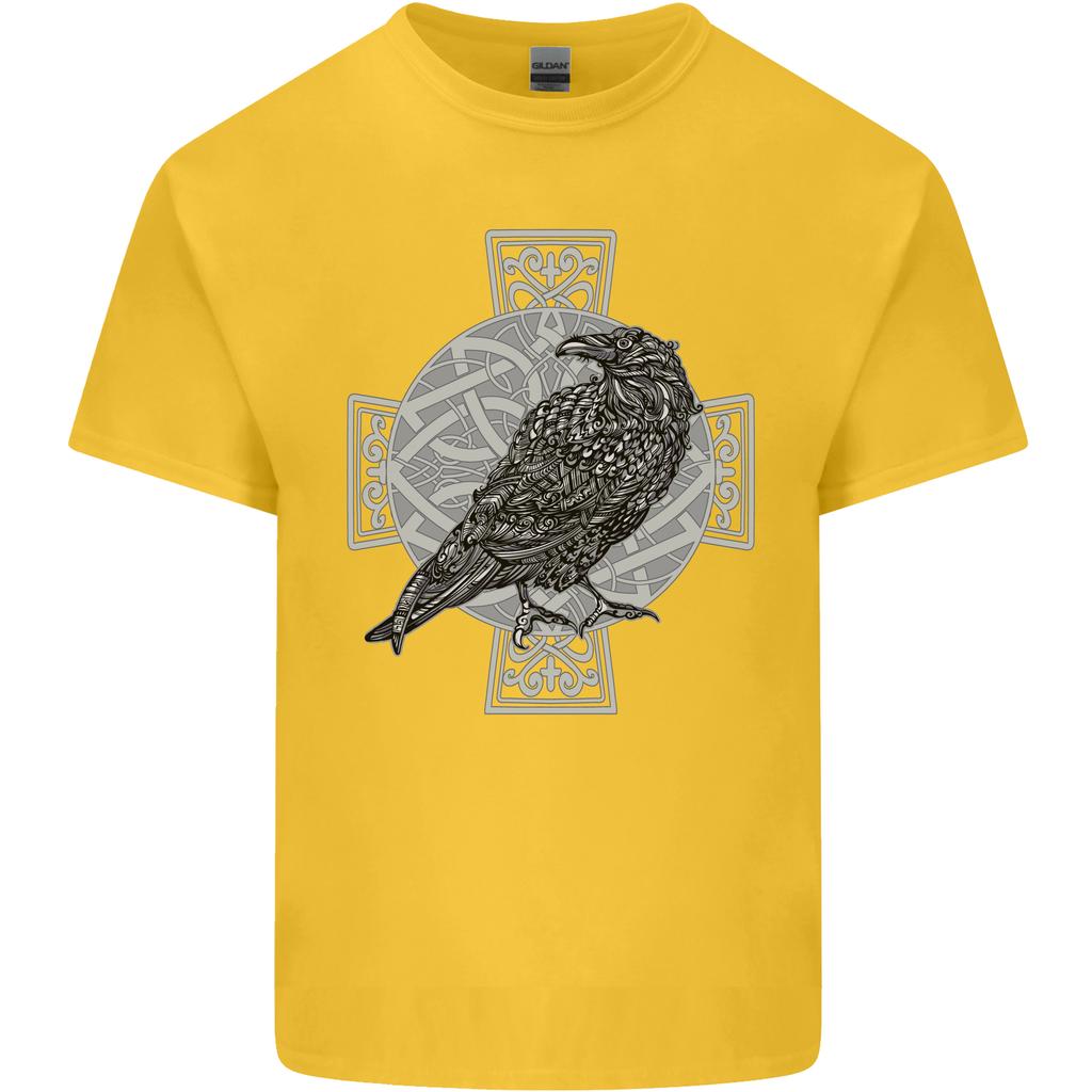 Odin Celtic Raven Viking Tattoo Cross Runic Unisexs Light Cotton Tshirt