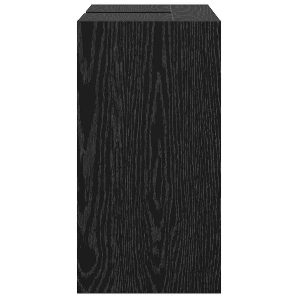 Bathroom Cabinet with Door Black Oak Effect 63 x 29 x 55 cm