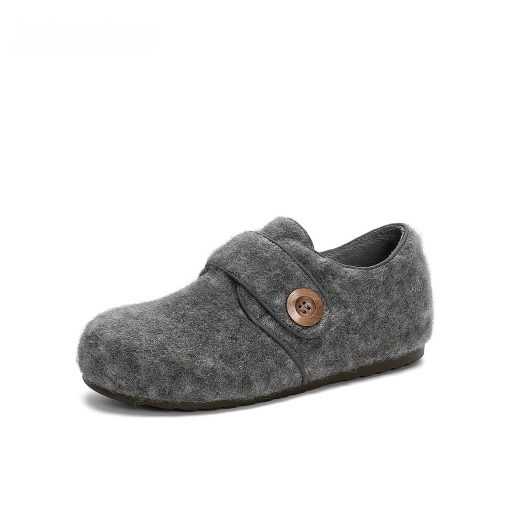 2025 Autumn New Fashionable Versatile Women's Shoes Temperament Elegant Flat Bottom Comfortable Soft Sole Velcro Mary Jane Shoes Women