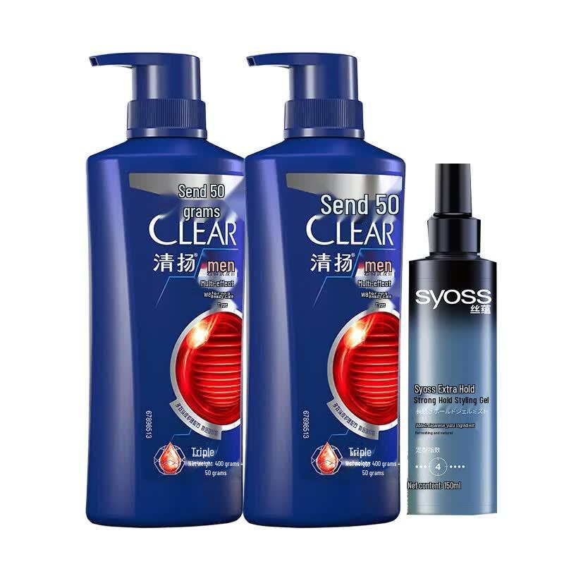 Clear Men Anti-Dandruff Shampoo & Syoss Gel Bundle