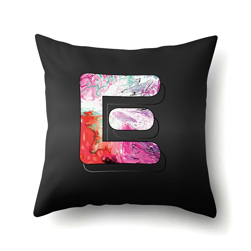 Polyester Pillowcase 3D Three-dimensional Effect Cushion Set Decorative Printing 26 English Letter Pillowcase