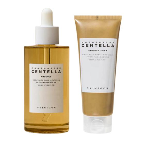 Skin1004 Madagascar Centella Ampoule 100ml+Centella Ampoule Foam 125ml Set - Gentle Daily Skincare