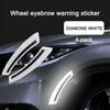 4PCS Car Wheel Eyebrow Reflective Stickers, Waterproof Anti-Scratch Auto Bumper Fender Safety Reflector Guard Strips Trim Side Marker, Vehicle