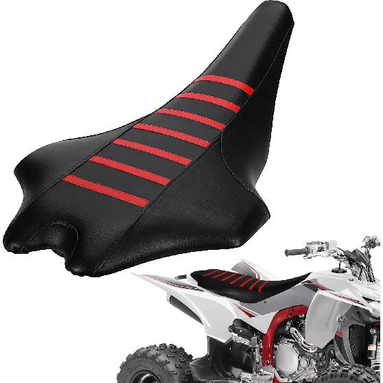 ATV Seat Cover Non-Slip Soft Waterproof for YFZ450R 2009-2024 YFZ450R SE 2013-2024 YFZ450X 2010-2011 YFZ450X SE 2010-2012, High Elastic Leather Black