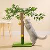 Lemon Tree Cat Scratcher Kitten Scratching Post with Natural Sisal Rope for Indoor Cats Claw Scratcher Vertical Green Cat Tree with Dangling