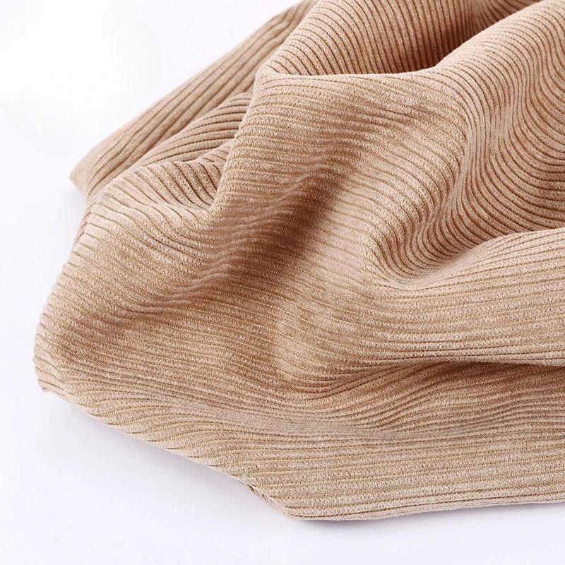 8 Strips Polyester Sand Wash Cotton Corduroy Cloth Non-elastic Cotton Fabric for Men and Women Coat Cloth Head