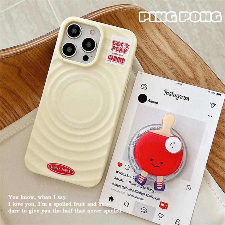 Badminton Table Tennis Suitable for Iphone16 Magnetic 13 Bracket Mobile Phone Case Apple 15 Rotating Full Cover Protective Case