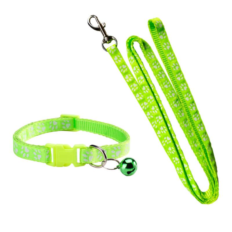 

Отпечаток лапы собаки Поводок для питомца Регулируемый с ошейником Набор ошейника для щенка Поводок для выгула питомца Дышащие аксессуары для щенка/кошки