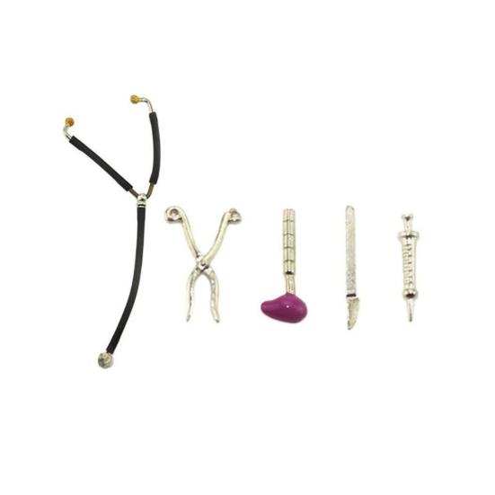 

Cute Miniature Alloy Medical Equipment Set Dollhouse Accessories 1:12 Model