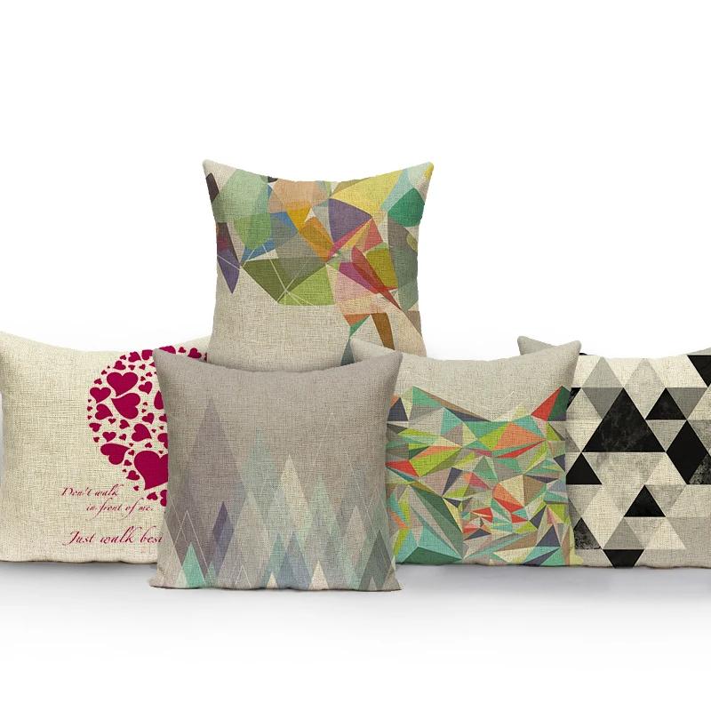 Colorful Geometry Nordic Cushion Cover Decorative Sofa Car Pillow Cover Chair Bed Outdoor Home Decor Throw Pillow Case