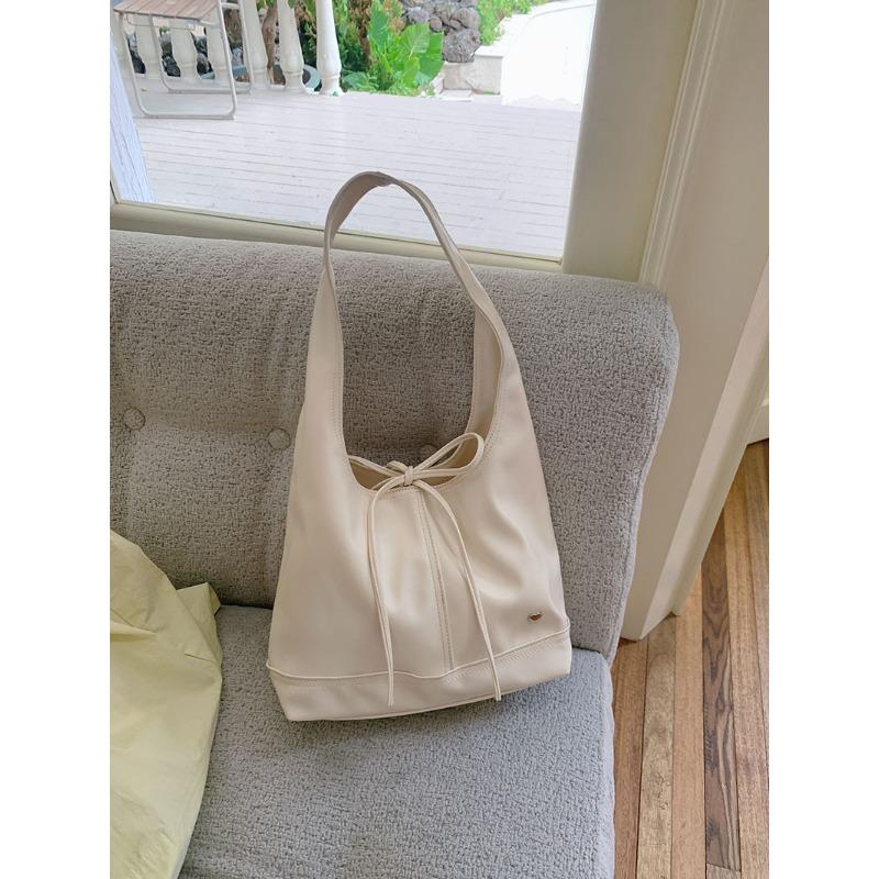 

Женская сумка-тоут All-in-one с бантом, большая вместимость, через одно плечо, подмышечная сумка бежевый