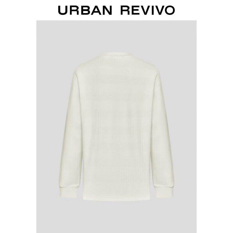 UR2026 Men's Casual Textured Crew Neck Long Sleeve T-Shirt
