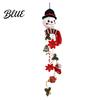 Snowman Wall Hanging Christmas Decor with String Light Glowing Plush Lights Hanging Winter Ornament Top Hat & Striped Scarf
