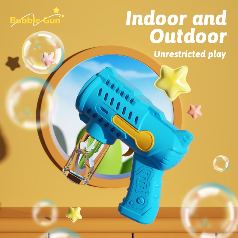 New Outdoor Bubble Toy with Bubble Gun Children's Holiday Gift Play with a Large Amount of Bubbles Without Battery Bubble Water