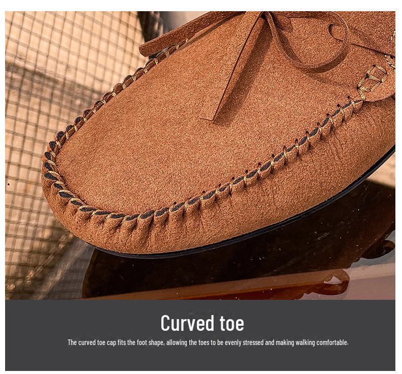 Men's Spring Casual Velvet Driving Shoes - British Style, Versatile, Easy Slip-On Design