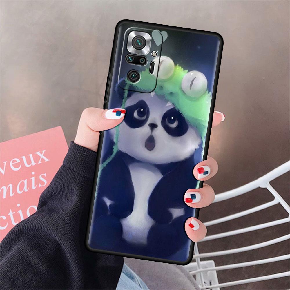 Funda For Xiaomi Redmi Note 10 9 11 Pro Soft Phone Case 10S 9S K40 8 9A 9C 9T 7 10C 8T Silicone Cover Cute Cartoon Animal Panda