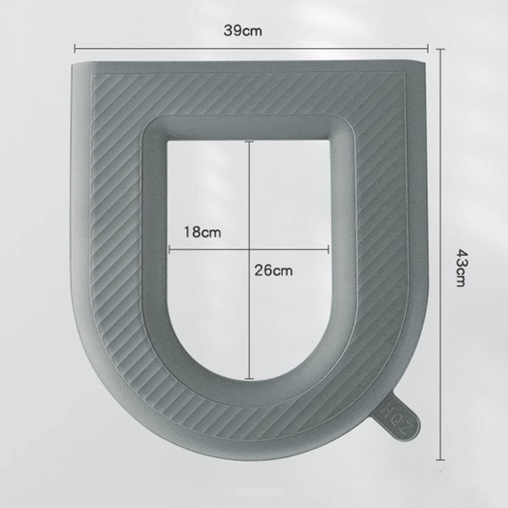 

High Foam Waterproof Toilet Seat Wash-Free Washable Toilet Seat Cover Toilet Seat in Winter Lovely Wind сірий колір
