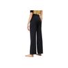 Li Ning Fitness Series Solid Color Slim Fit Straight Leg Knitted Sports Pants Women Pants Black AKLU156-3