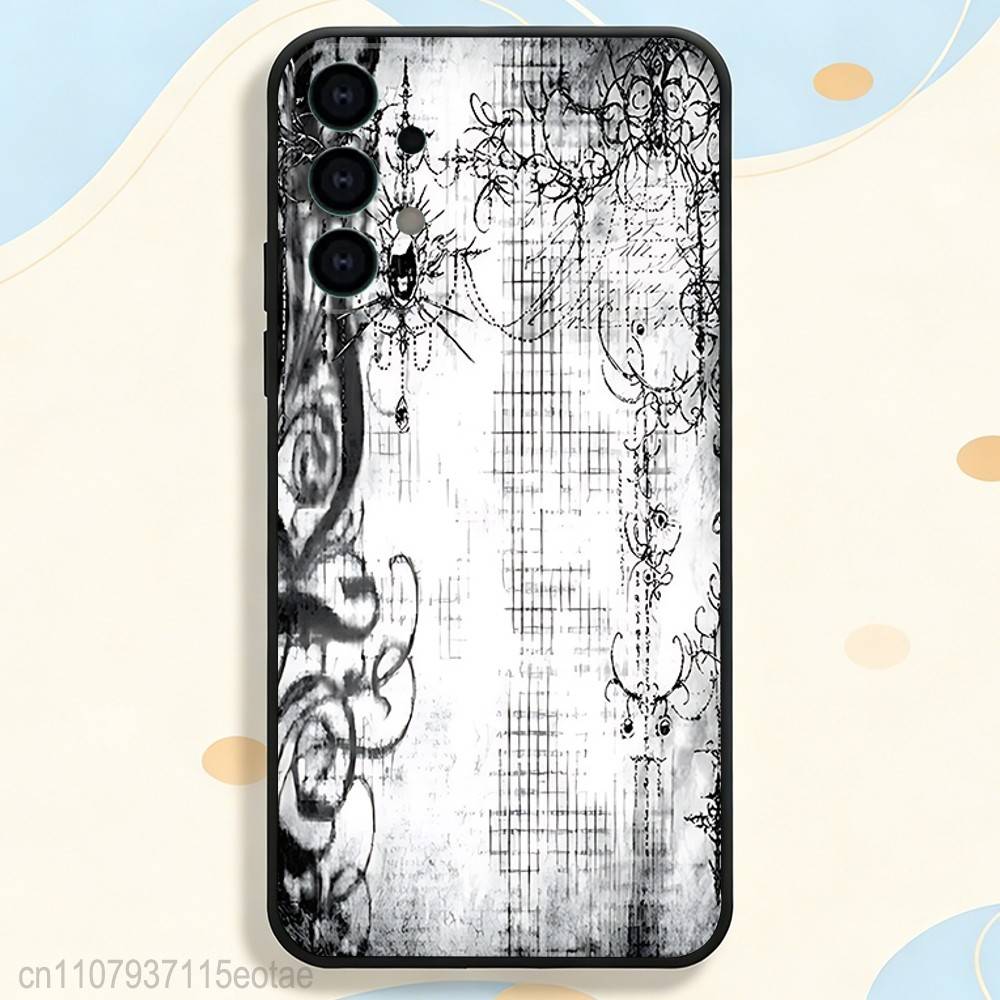 Gothic Coquette Cybersigilism BLACK Phone Case Silicone Soft For Samsung S26,S25,S24,S21,S22,S23,S30,Ultra,S20,Plus,Fe,Lite