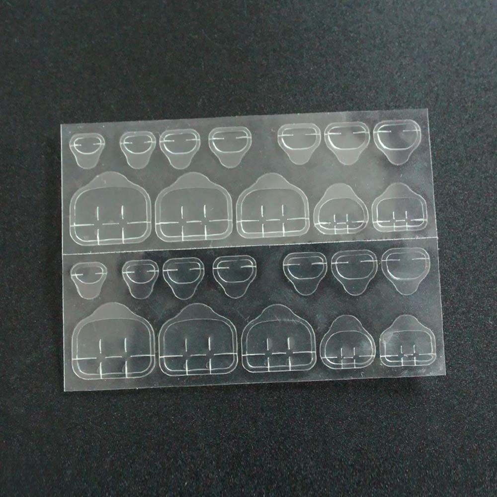 Adhesive Tabs Transparent False Nail Stickers Fake Nail Tips Double-Sided Tapes Toenails Jelly Tape