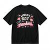 Women's Fashion Soft Comfy Classic T-Shirt Mens Womens Tees Top World's Best Grandma Printed Tee