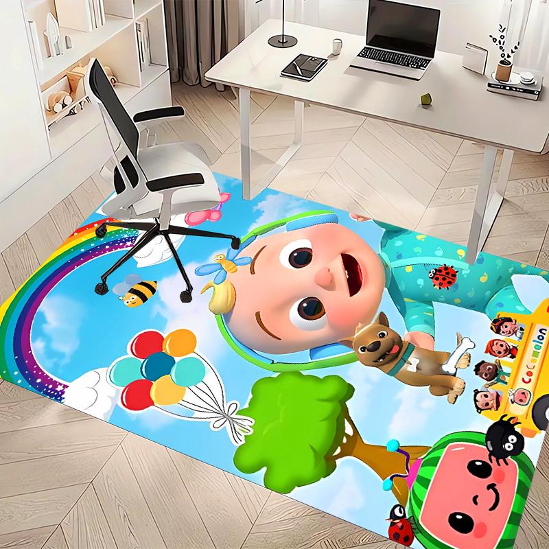 Jay Franco Cocomelon Printed Absorbent Washable Carpet, Non-Slip Bathroom Mats, Kitchen Rugs, Yoga Mat,Living Room Entrance, Camping Picnic Rugs