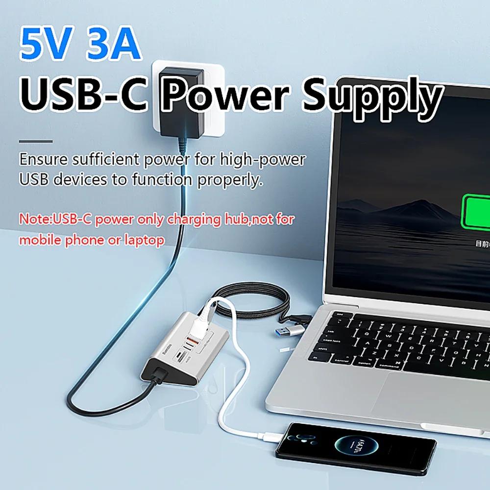 10Gbps USB 3.2 Docking Station Hub Type C Splitter Data Transfer Adapter with Card Reader Multi 7/8 Ports Switch For PC Laptop