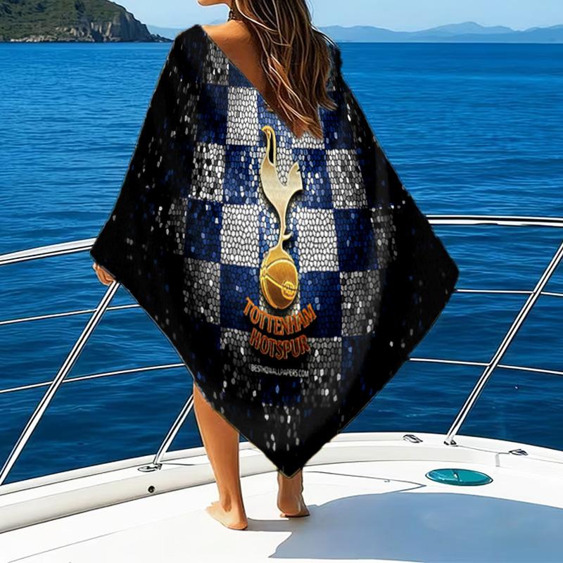 Toalla de Playa con Diseño de Escudo de Club Impreso, Microfibra Súper Suave, Regalo Perfecto Cumpleaños, para Piscina, Playa, Viajes, para familia y amigos