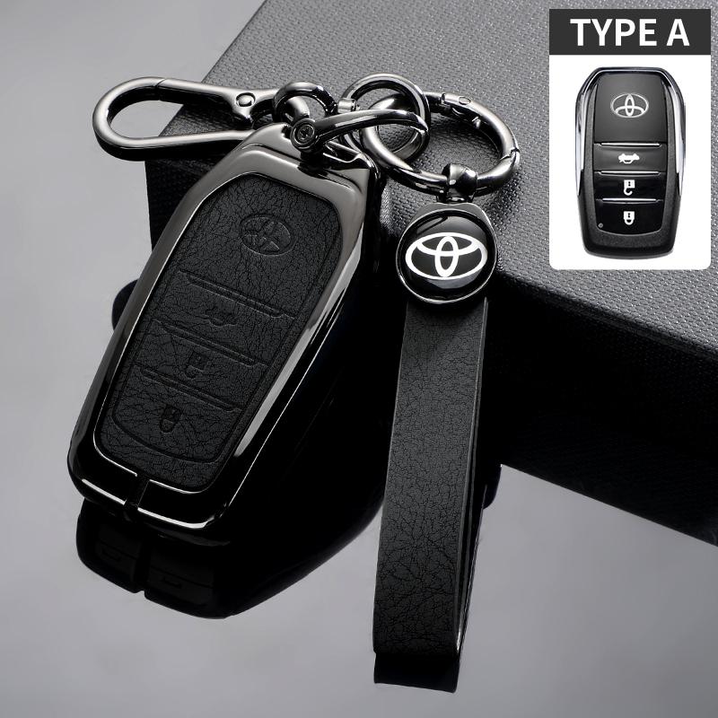 Car Remote Key Case Cover Bag For Toyota Corolla Cross Yaris Sienna Venza Harrier Hilux Land Cruiser Alphard Keyring Accessories