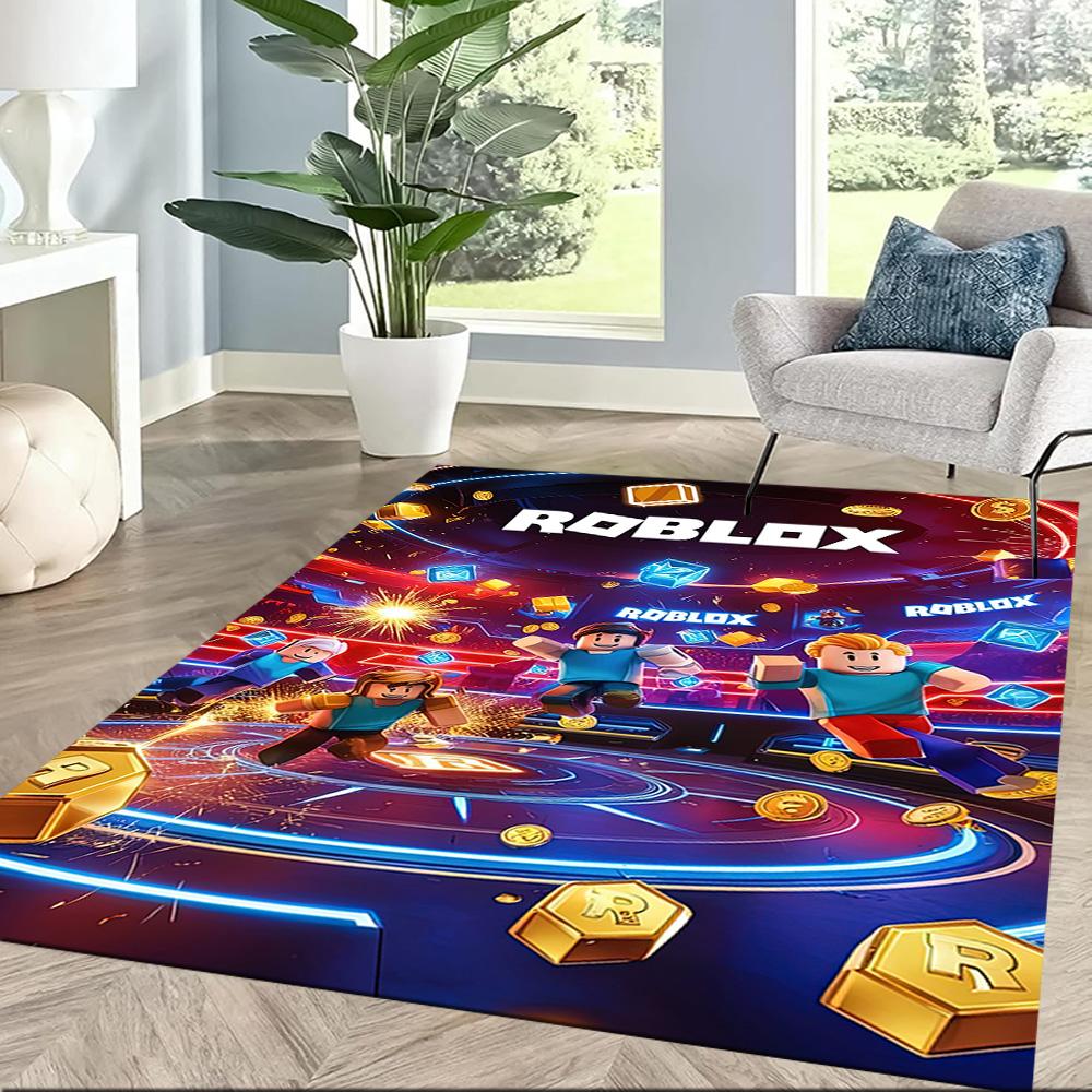 Roblox Virtual Arena Adventure Square Rugs Are a Great Choice for Living Rooms, Bedrooms, Home Décor, and As Gifts.