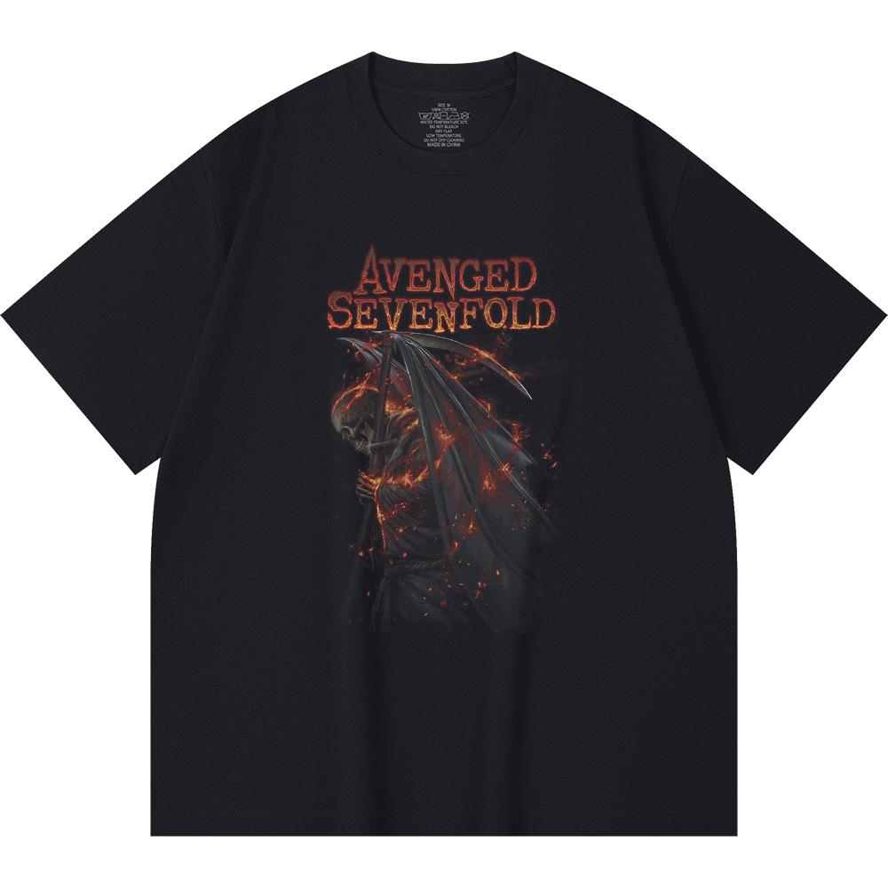 T-shirt Heavy Metal 100% Cotone 230 Gsm Stampa Band Rock Musica Popolare Unisex T-shirt Pesante in Cotone