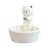 Ceramics Cat Ashtray Heat-resistant Lotus Leaf Kitten Capybara Ash Holder Ornament Home Office Outdoor Decorative Ash Tray