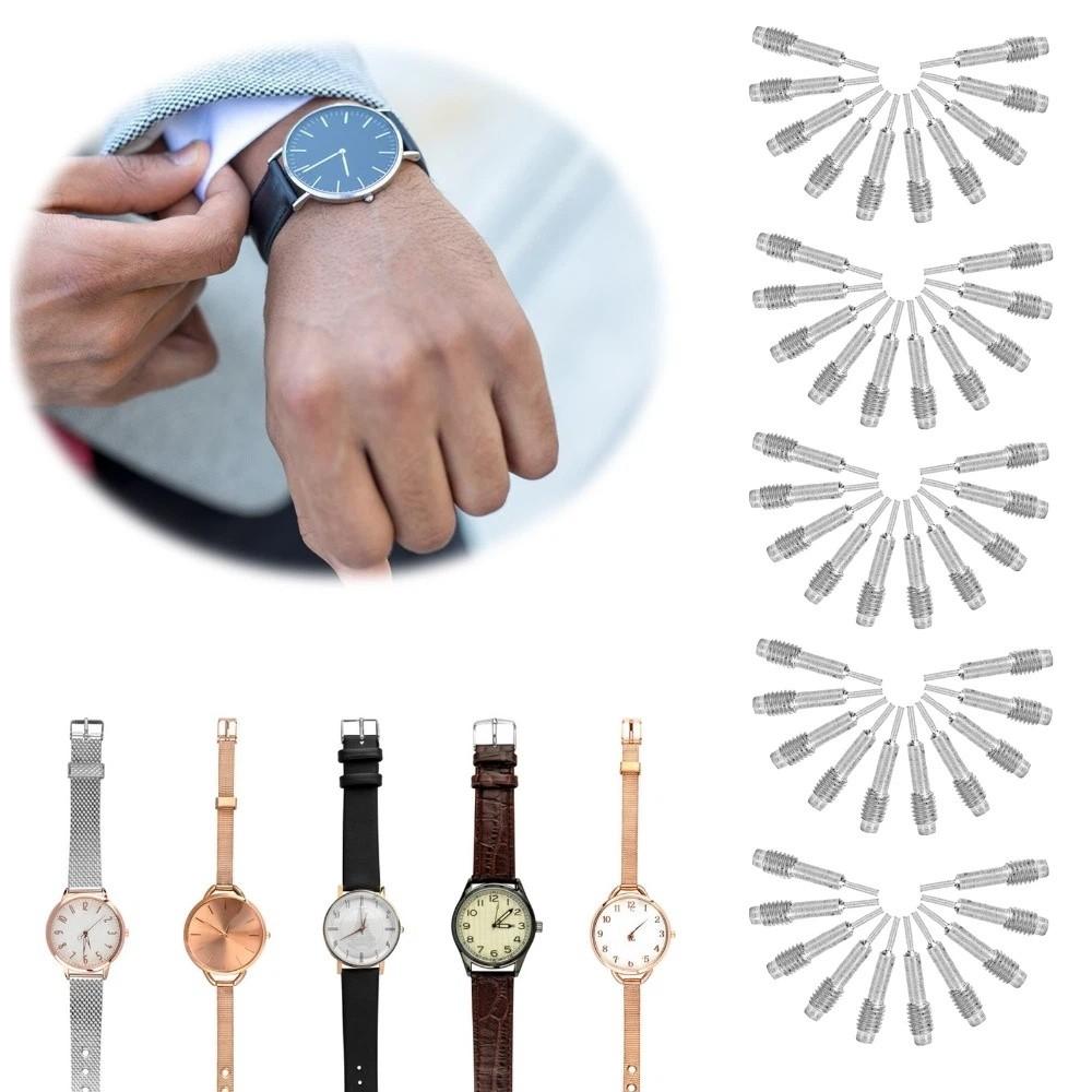 50pcs Precision Universal Replacement Watch Repair Tool Silver Watch Band Pins Watch Strap Link Pins Watch Band Removal