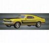 [Used] Mini Car 1/64 Ford Mustang BOSS 302 (yellow) "USA Sports Mini Car
