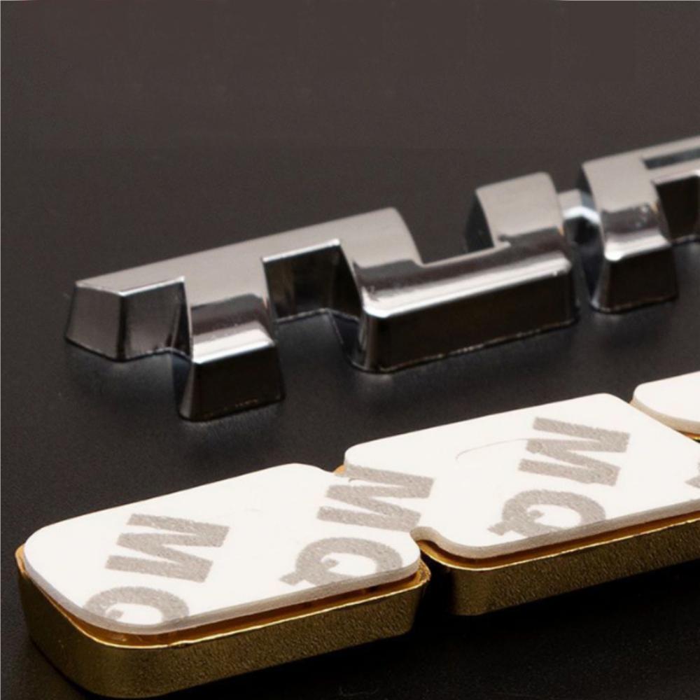 9.7 * 1.1CM Car 3D zinc alloy metal turbocharged TURBO car logo sticker for automobiles