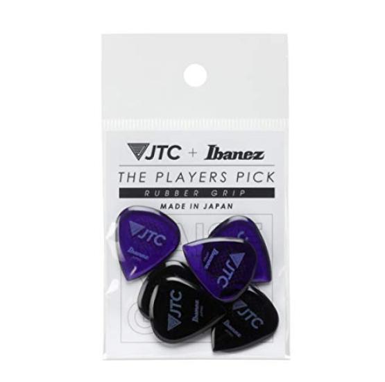 IBANEZ X JTC Collaboration Picks, 6-Pack, with Rubber Grip, Two Colors, Made with Ibanez Tritan, PJTC1R-MX1