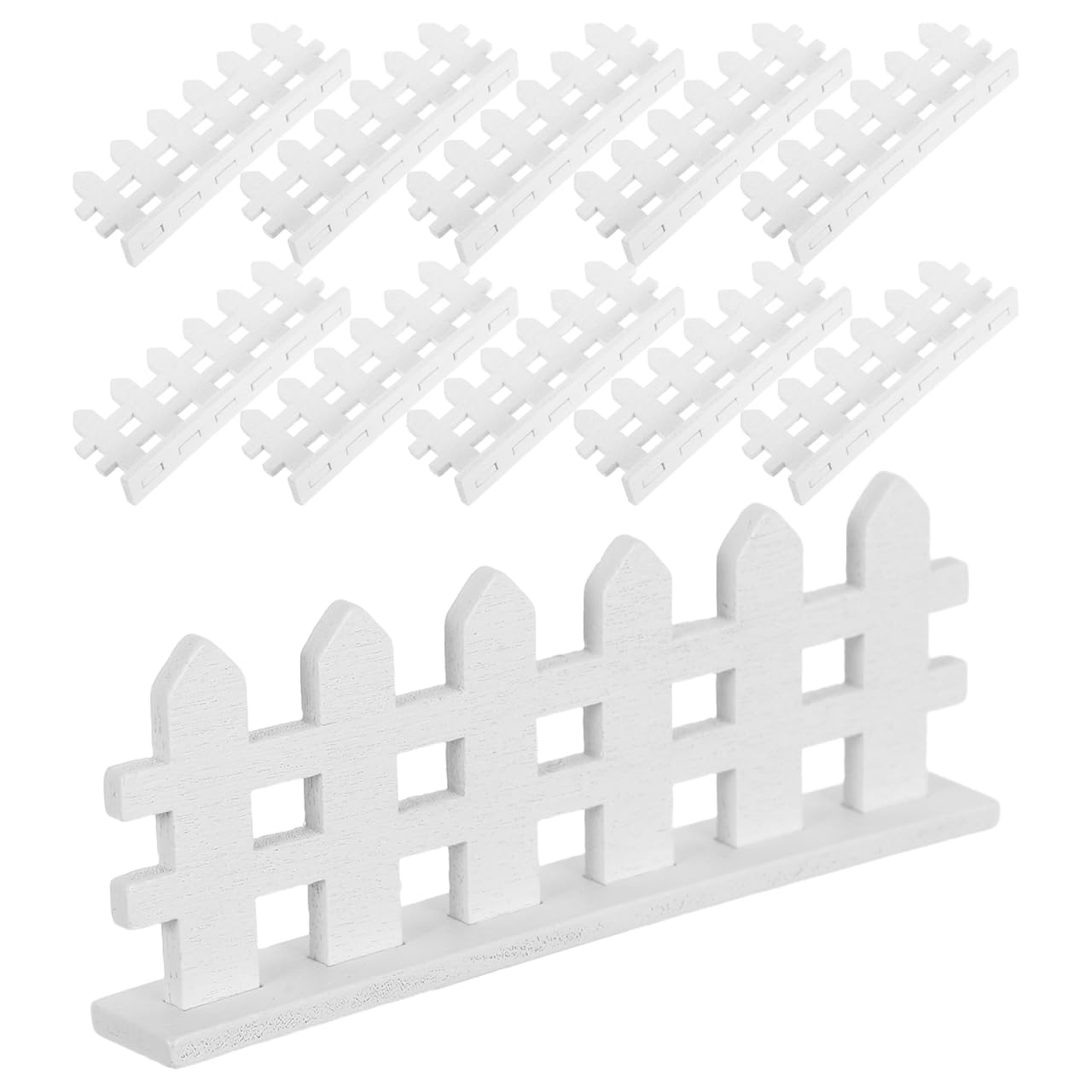 

Abaodam 12-Piece Set Miniature Wooden Fences, 3.15 inches x 1.18 inches, White, for Dollhouses, Garden Fences, Picket Fences, DIY Micro Landscape