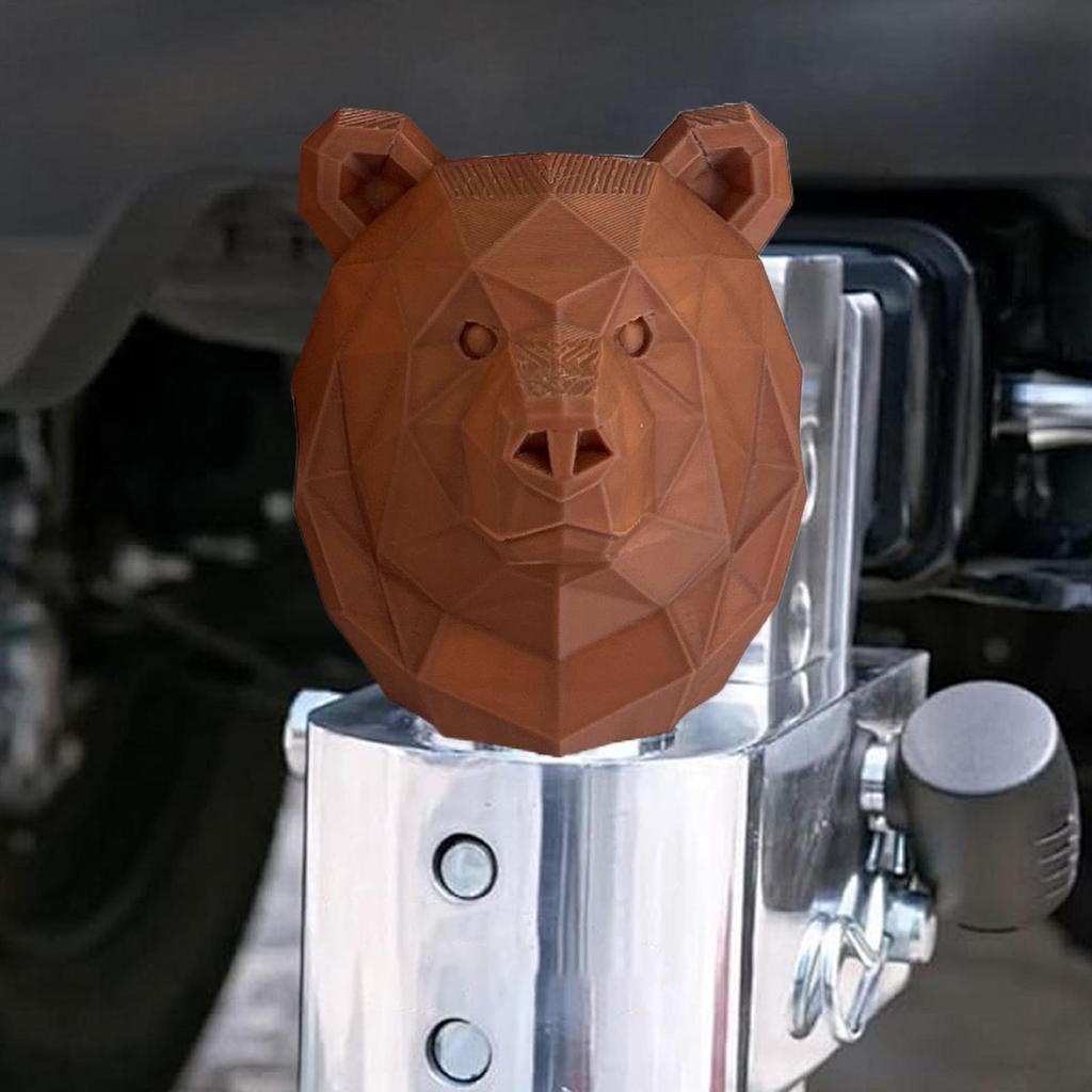 Hitch Cap Bear Head 2inch Receiver Tube Hitch Plug Car Accessories Cartoon Exterior For Towing Rv Trucks Boat Vehicles Atv Daily