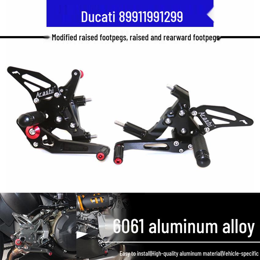 

Ducati 899/1199/1299 Racing Style Raised Footpegs & Footrest Assembly Gold