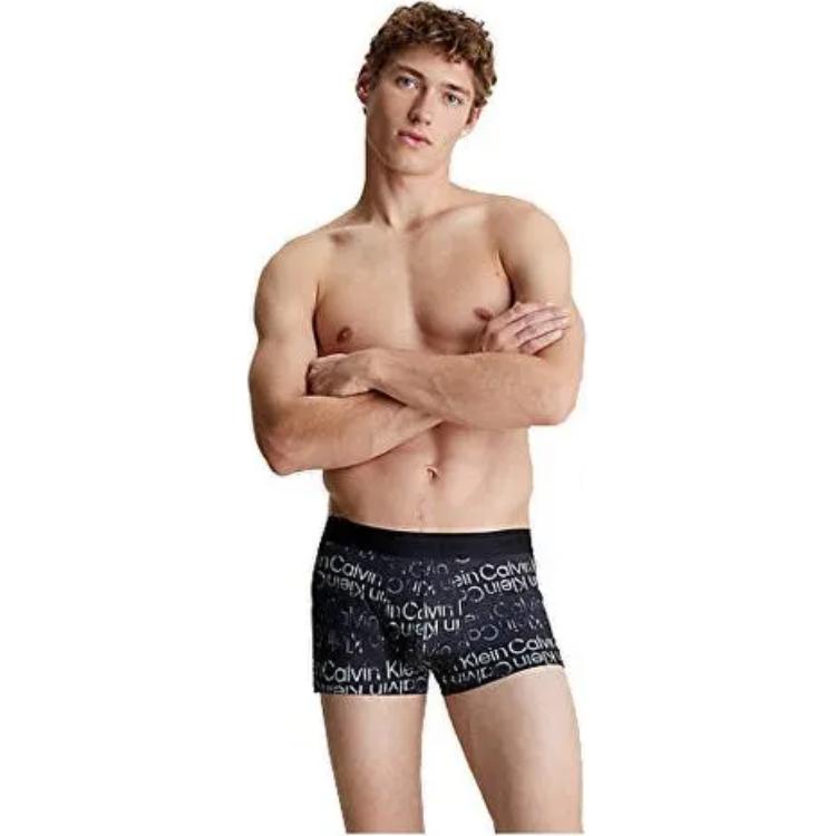 Calvin Klein Comfortable Letter Print Boxer Briefs Men Underwear Black NB3734A-LWP