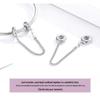European S925 Sterling Silver Water Ripple Safety Chain Bracelet Accessory