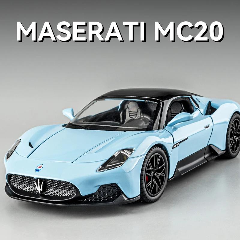 

Large 1/22 Maserati MC20 Sport Car Alloy Model Car Diecast Metal Scale Collection Vehicle Model Sound Toy Car Gift For Children зелений