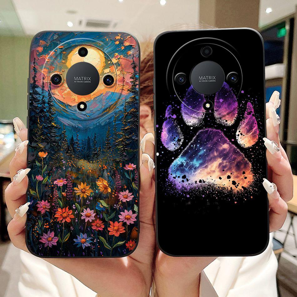 For Honor X9a 5G New Fashion Dusk Beach Painting Case For HonorX9a X 9A 5G RMO-NX1 Lens Protective Soft Silicone Phone Cases